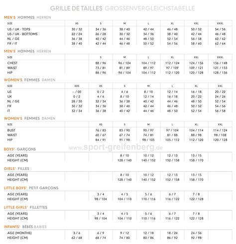 nike triks größen tabelle